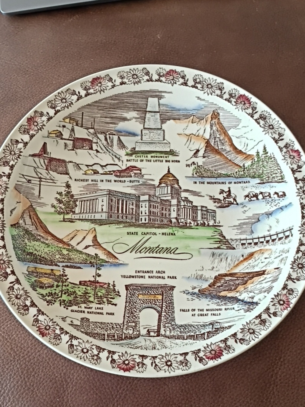 Montana Vernon Kilns Vintage Plate